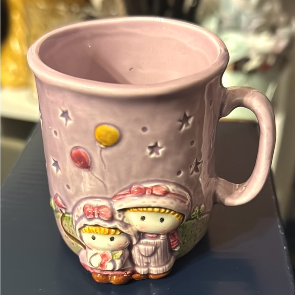 Vintage Kotobuki Ceramic Mug With Children & Star Design